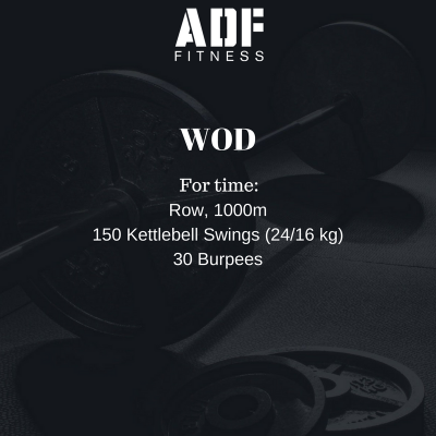 rowing and kettlebell wod